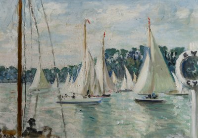 Racing Yachts on the Seine by Jacques Emile Blanche