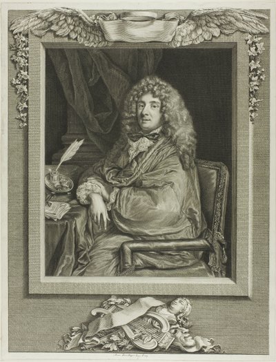 Molière by Jacques Firmin Beauvarlet