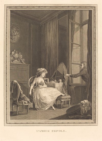 Frivolous Love by Jacques Firmin Beauvarlet after Pierre Antoine Baudouin