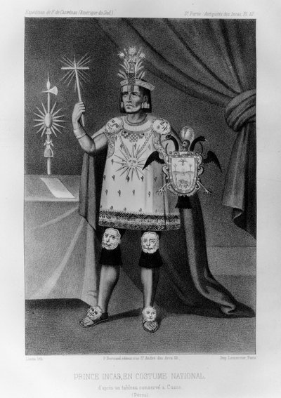 Inca Prince, National Costume, 1852 by Jacques Francois Gauderique Llanta