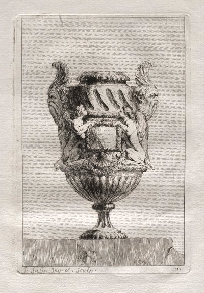 Suite of Vases: Plate 11 by Jacques François Saly