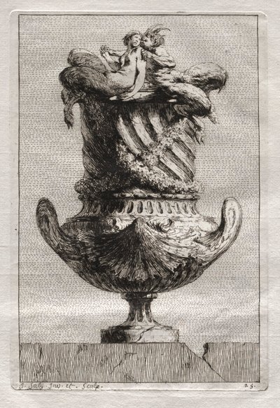 Suite of Vases: Plate 25 by Jacques François Saly