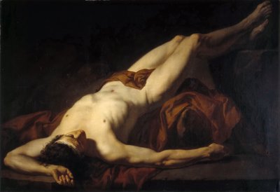 Male Nude Hector by Jacques Louis David