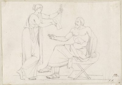Socrates and Diotime by Jacques Louis David