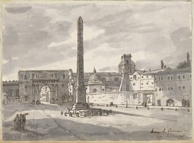 The Piazza del Popolo by Jacques Louis David