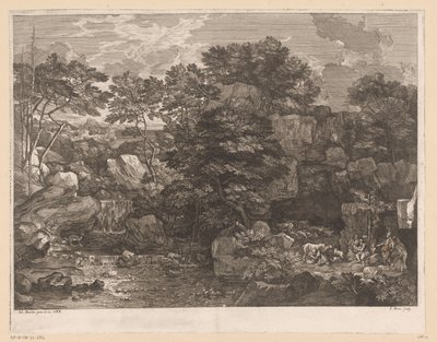 River Landscape with Shepherds by Jacques Prou