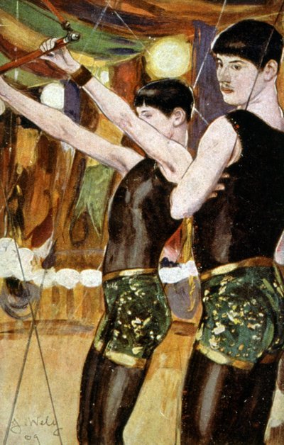 Equilibrists in the Circus (Zemganno brothers) by Jacques Wely