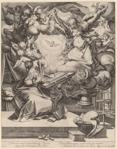The Annunciation by Jacques de Gheyn II after Abraham Bloemaert