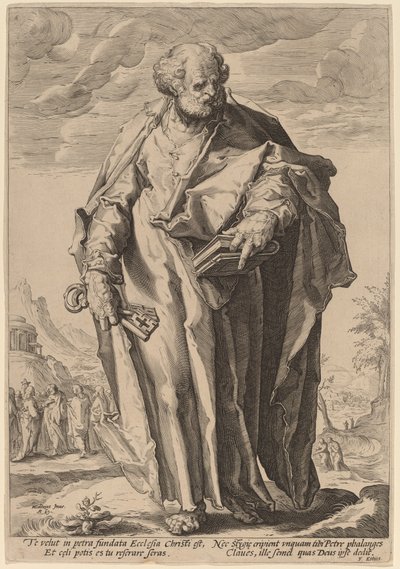 Saint Peter by Jacques de Gheyn II, after Hendrik Goltzius