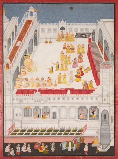 Maharana Jagat Singh Attending the Raslila by Jai Ram
