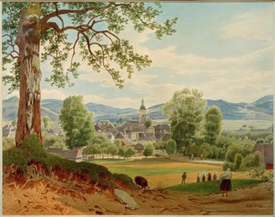 The Town of Jablunkov in the Těšín District by Jakob Alt