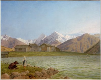 The Haidersee towards the Ortler by Jakob Alt