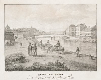 Nieder-oesterreich, Die Ferdinand Brucke in Wien by Jakob Alt
