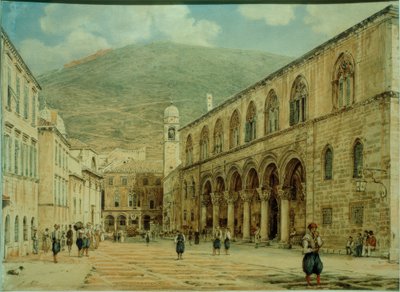 Square in Ragusa (Dubrovnik) by Jakob Alt