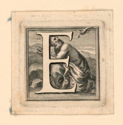 Decorated Capital Letter E by Jakob Frey