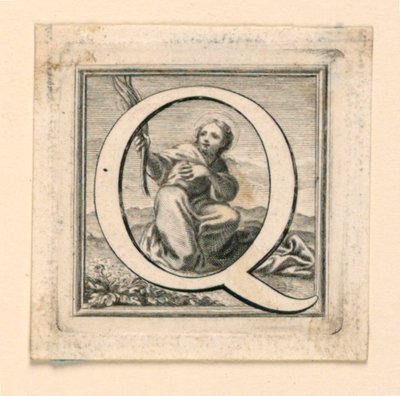 Decorated Capital Letter Q by Jakob Frey