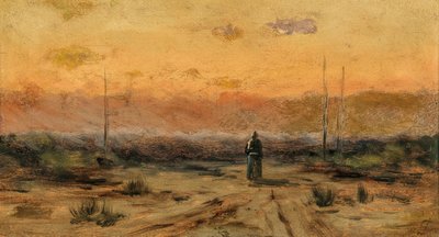 Woman on the Seashore at Sunrise by Jakub Schikaneder