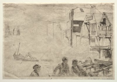 A Wharf by James Abbott McNeill Whistler