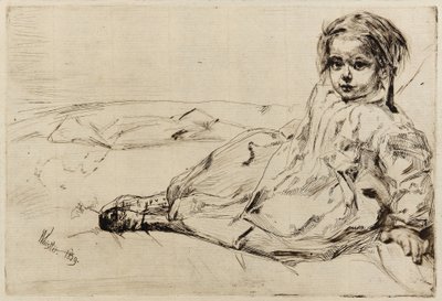 Bibi Valentin, 1859 by James Abbott McNeill Whistler