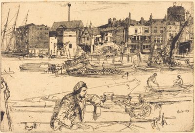 Black Lion Wharf, 1859 by James Abbott McNeill Whistler
