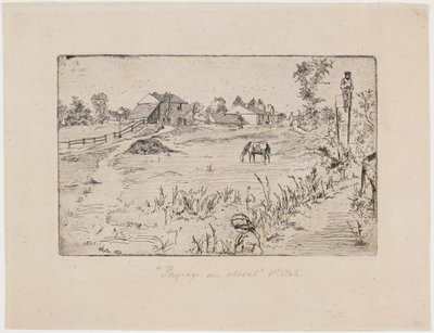 Landscape with Horses, 1859 by James Abbott McNeill Whistler