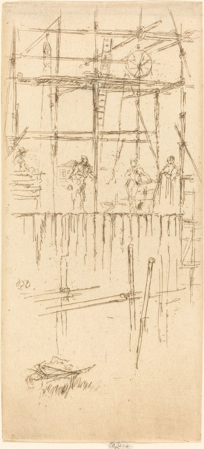 Savoy Scaffolding, c. 1887 by James Abbott McNeill Whistler