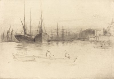 Steamboats off the Tower, 1875 by James Abbott McNeill Whistler
