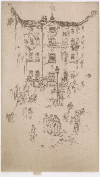 The Courtyard, Brussels by James Abbott McNeill Whistler