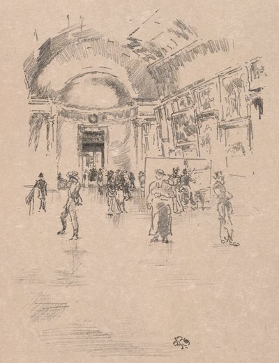 The Long Gallery, Louvre by James Abbott McNeill Whistler