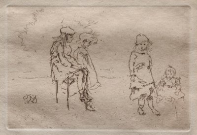 The Menpes Children by James Abbott McNeill Whistler