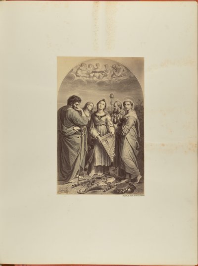Raphael, Saint Cecilia. Bologna. engraving by James Anderson