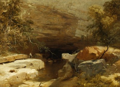Landscape, Porth-yr-ogof, Vale of Neath by James Baker Pyne