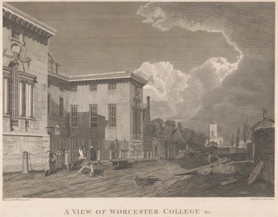 A View of Worcester College by James Basire