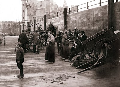 Street scene, Antwerp, 1898 by James Batkin
