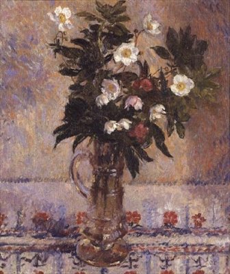 Flowers in a Glass Vase by James Bolivar Manson