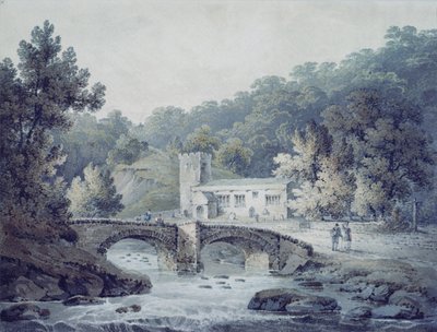 Church and Bridge, Hubberholme, Yorkshire by James Bourne