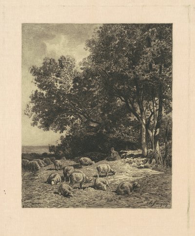 Landscape with Sheep by James David Smillie, after Charles Émile Jacque