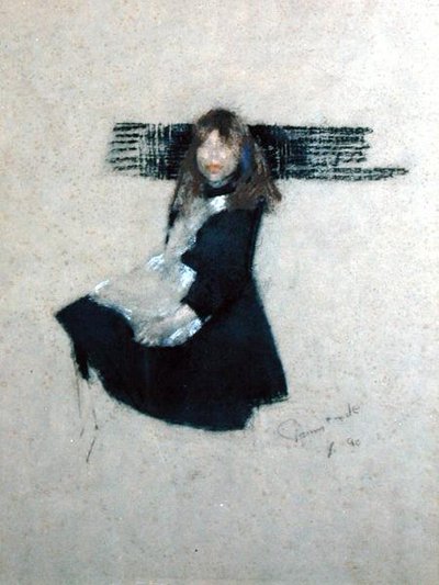 Little Girl in Black by James Ferrier Pryde