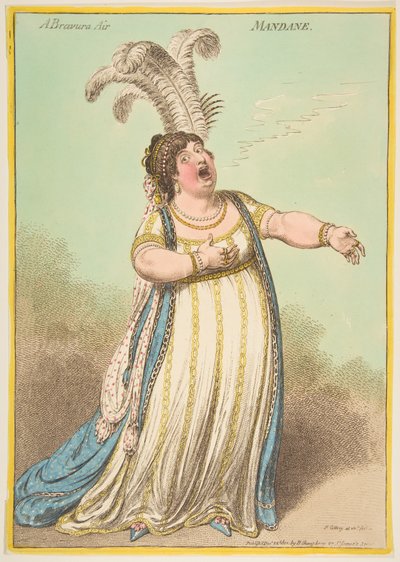 A Bravura Air. Mandane, December 22, 1801 by James Gillray