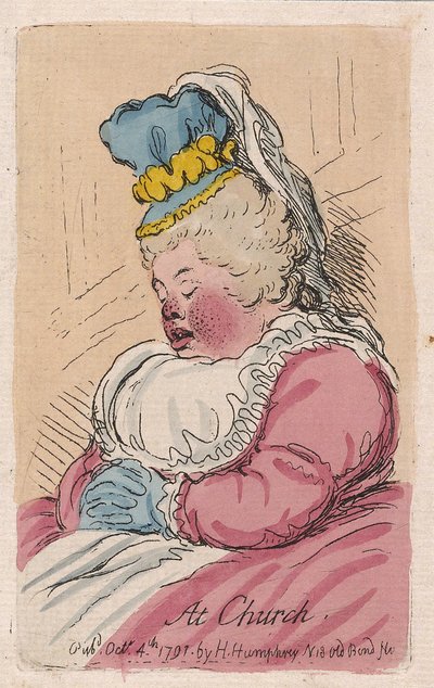 At Church, pub. 1791 by James Gillray