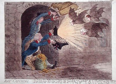 Bat Catching by James Gillray