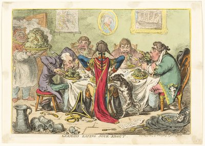 Germans Eating Sauerkraut by James Gillray