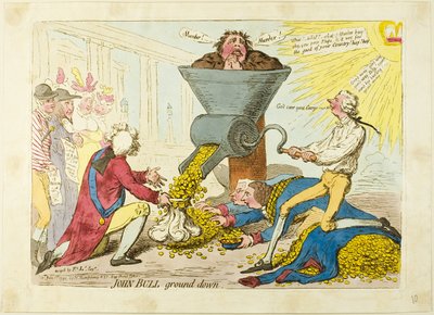 John Bull Ground Down by James Gillray