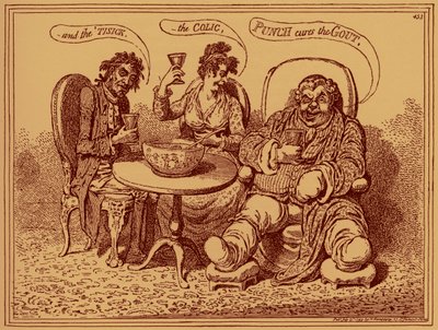 The ravages of strong drink - caricature by James Gillray
