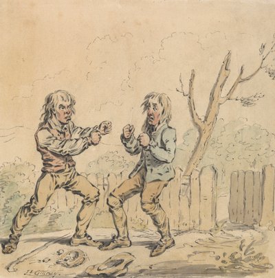 Two Men at Fisticuffs by James Gillray
