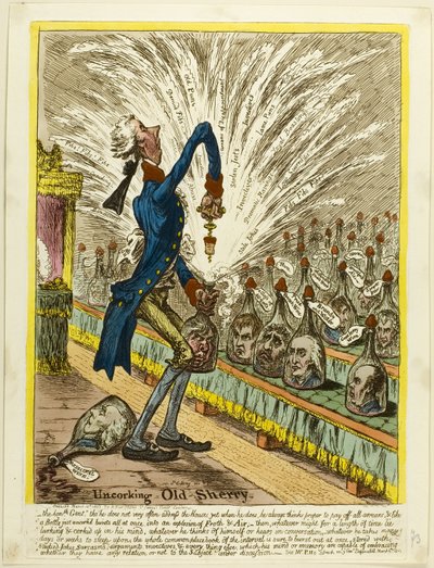 Uncorking Old Sherry by James Gillray