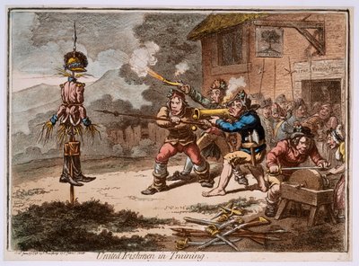 United Irishmen in training by James Gillray