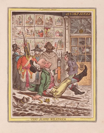 Very Slippy-Weather by James Gillray