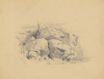 Rocks, 1839 by James Goodwin Clonney