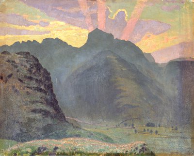 Sunrise in the Lake District, 1915 by James Hamilton Hay
